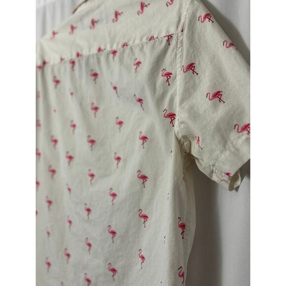 Forever 21 Men's Flamingo Print Button-Down - Summer Vibes - M - Picture 3 of 6